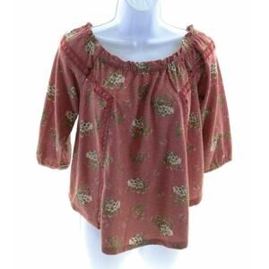 Self Esteem Off The Shoulder Pink Floral Top Size Small